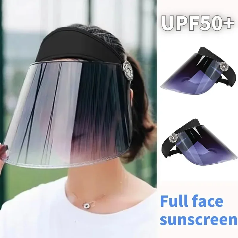 

Purple Color Full Face Protect Golf Cap for Woman Men Breathable Beach UV Sun Visor Hat Outdoor Empty Top Outdoor Sport Sun Hat