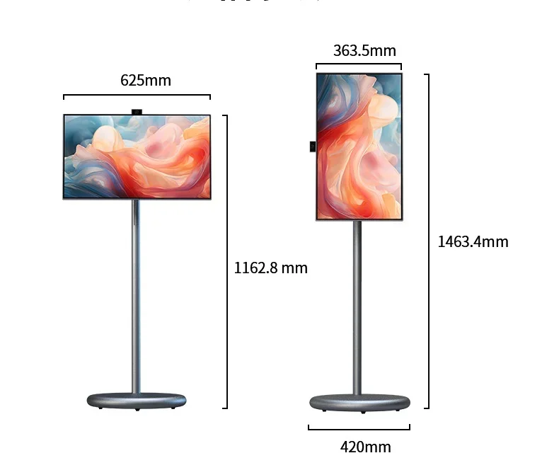 

Interactive Touch Screen Monitor Mobile Tv Portable Smart Screen For Gaming Fitness Meetings Battery Included