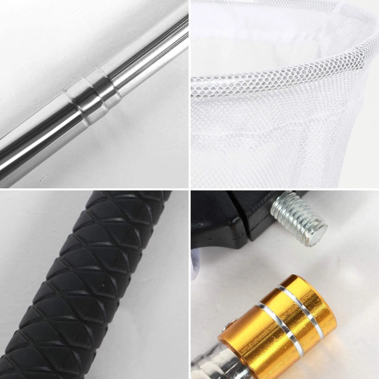 Net, Stainless Steel & Nylon Mesh, Retractable Field Size 4
