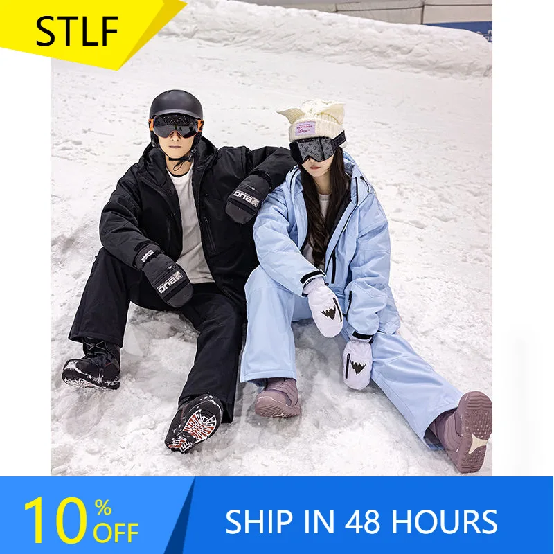 

STLF Waterproof and Windproof Thickened Warm Ski Pants Set, Winter Outdoor Ski Wear