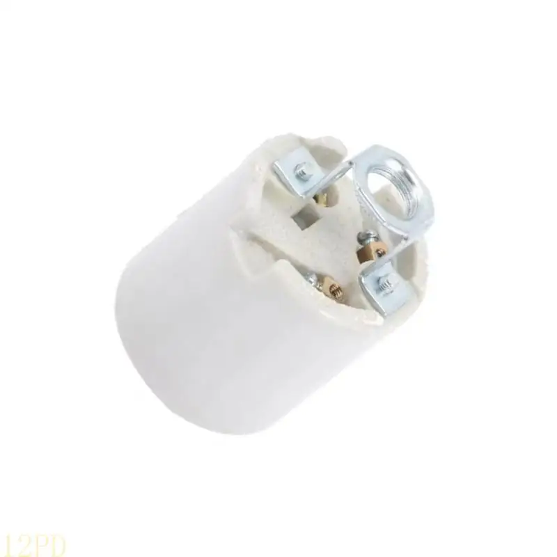 12PD Lamp Holder Sockets Heat Resistant Ceramics Easy Replacement for Various Bulb Types Modern Styles