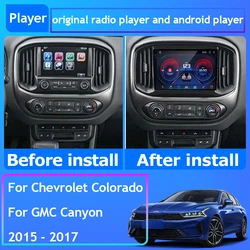 For Chevrolet Colorado For GMC Canyon 2015 - 2017 Car Radio Carplay GPS Navigation Screen Android Auto 5G Wifi No 2din