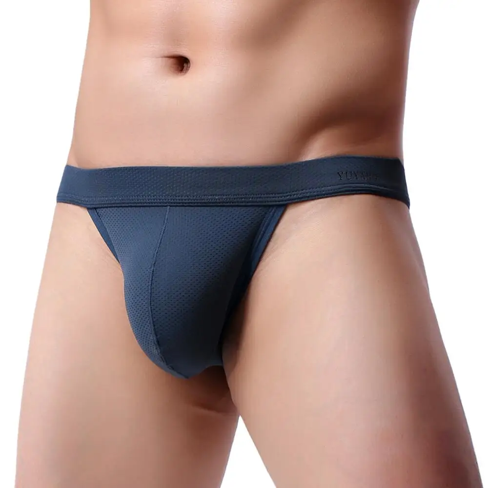 Underwear Thong Men\'s T-Back G-String Briefs Sexy U Pouch Thong Erotic Lingerie Tangas Underpants Male Bikini Panties