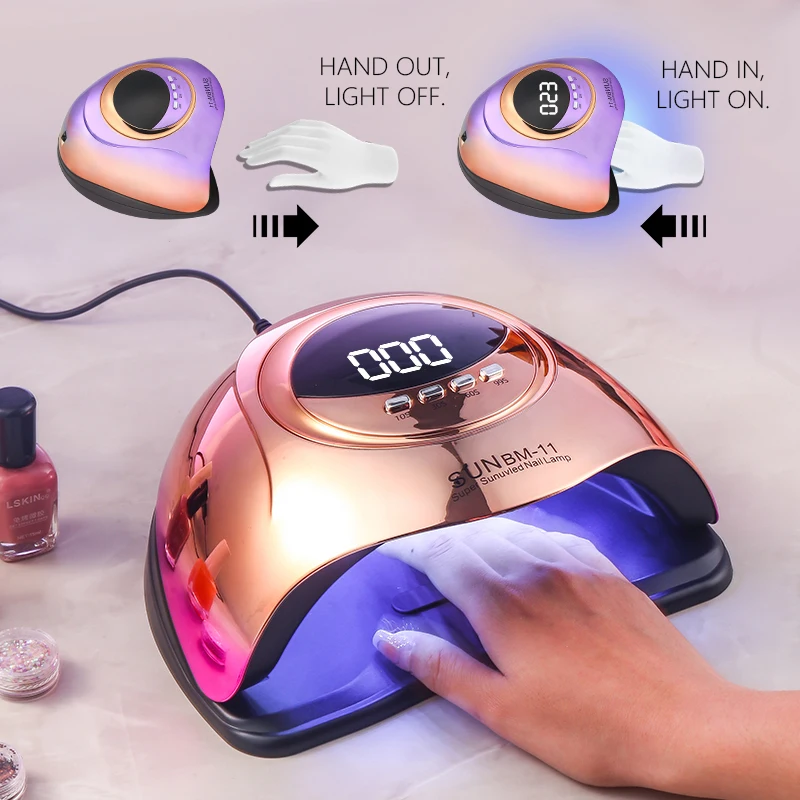 280 W 66 LEDs UV LED Nagellamp voor Professionele Nagels Gel Polish Snelle Uitharding Gegalvaniseerde Drogen Licht Lampen 4 Timer Instelling