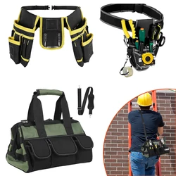 Tool Storage Bag Oxford Cloth Tool Carry Bag Strong and wear-resistant Tool Waist Bag for screwdrivers pliers drills Organizer