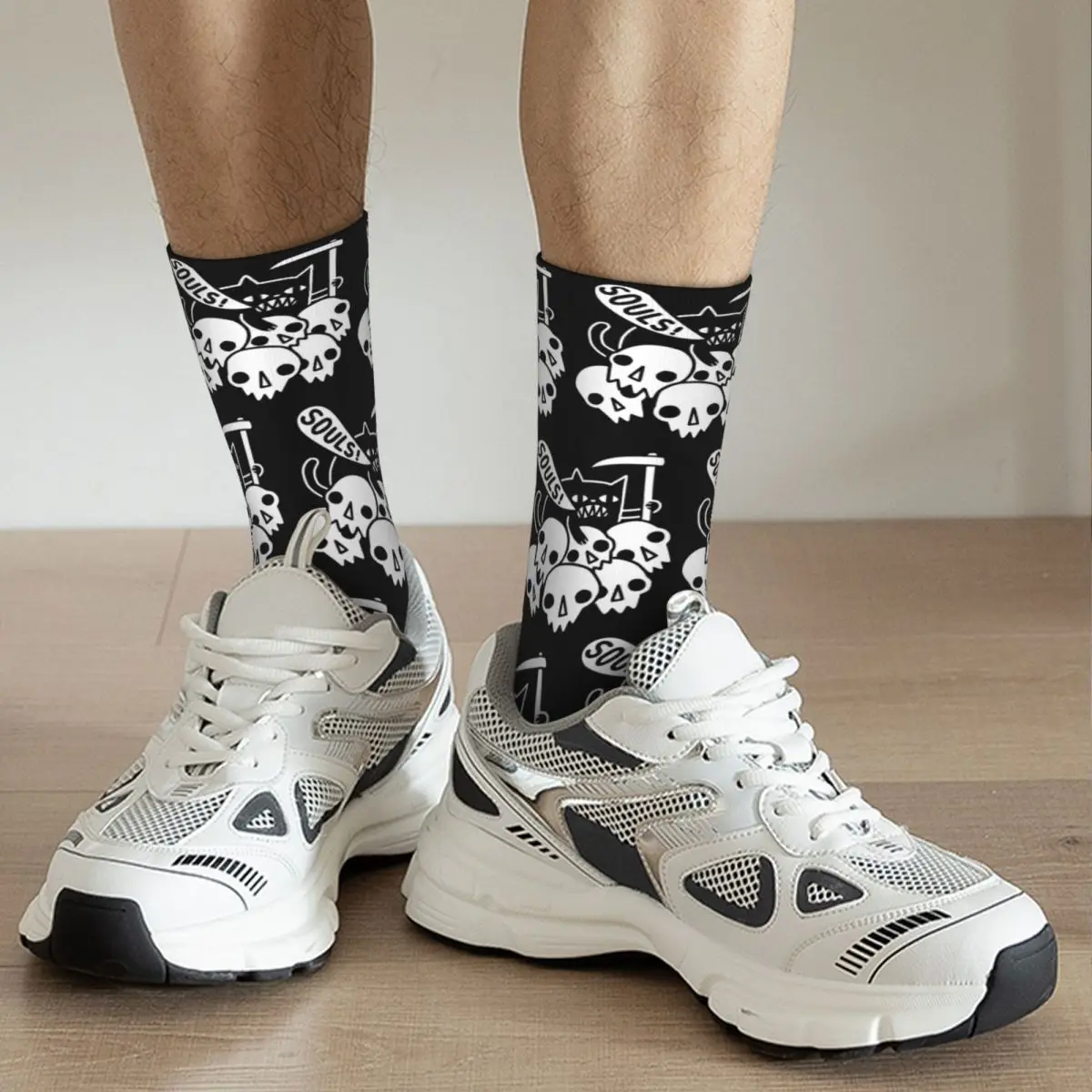 Cat Got Your Soul Socks Harajuku High Quality Stockings All Season Long Socks Accessories for Man's Woman's Gifts