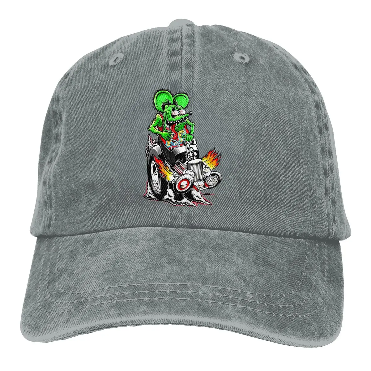 

Washed Men's Baseball Cap Official Original Merchandise Trucker Snapback Caps Dad Hat Rat Fink Golf Hats