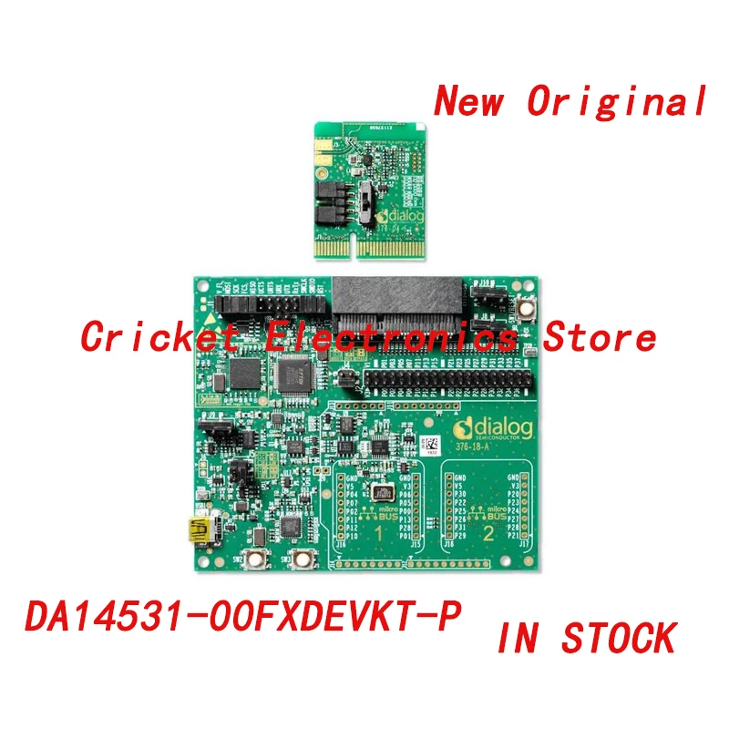 

DA14531-00FXDEVKT-P Bluetooth Low Energy Development Kit Pro for DA14531 family: Includes motherboard, daughterboard and cables