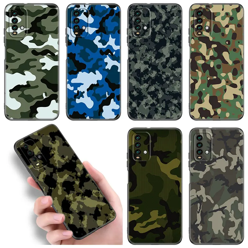 Camouflage Camo Army Phone Case For Xiaomi Redmi 7A 8A 9A 9C 9i 10A 10C K20 K40 Note Mi 9T Pro A2 8 9 SE Lite A3 Mix3 6X Cover