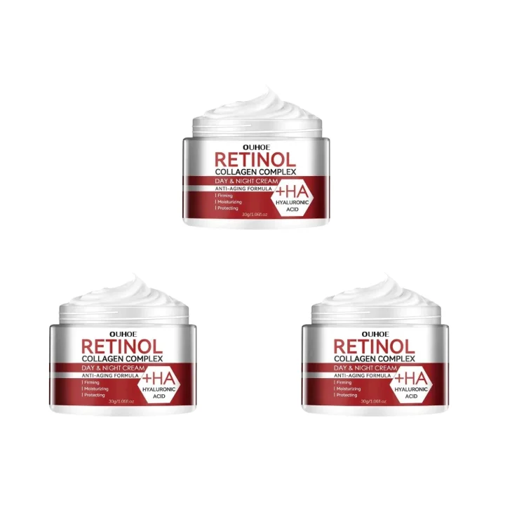 1/2/3pcs Retinol Collagen Facial Care Moisturizing Cream Deep Hydration For Dry Aging Face Cream Moisturizing Skin Repair 30g