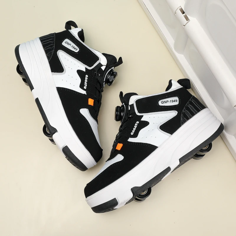 

Lightweight Roller Sneakers for Students: Boys' & Girls' Wheeled Sneakers, Teens' Roller Skates for Commuting