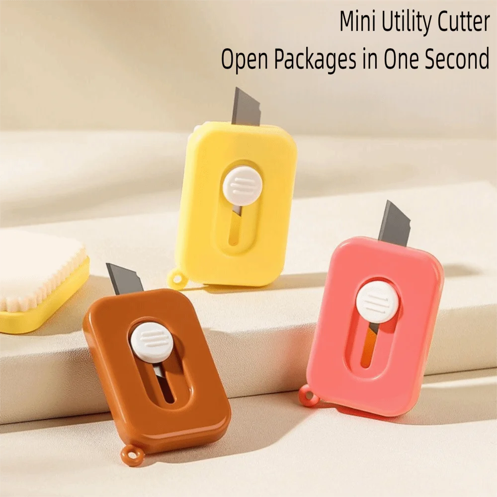 Cartoon Retractable Utility Cutter Mini Multifunctional Paper Cutter Box Opener Cutting Tool