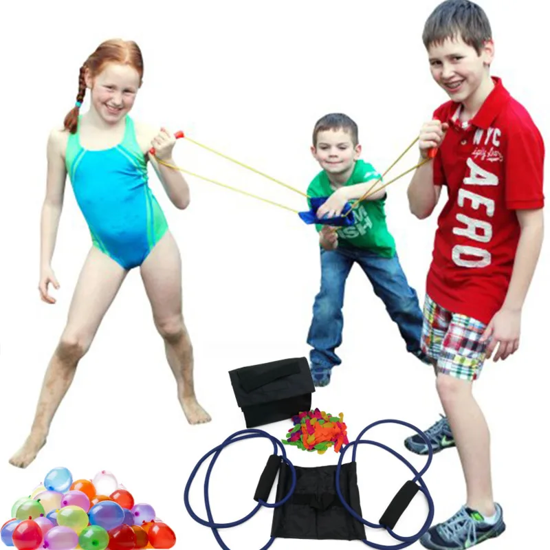 NEW Water Balloon Launcher Slingshot Outdoor Toys Water Gun Beach Water Fight Snowball Throw Snowballs Fighter