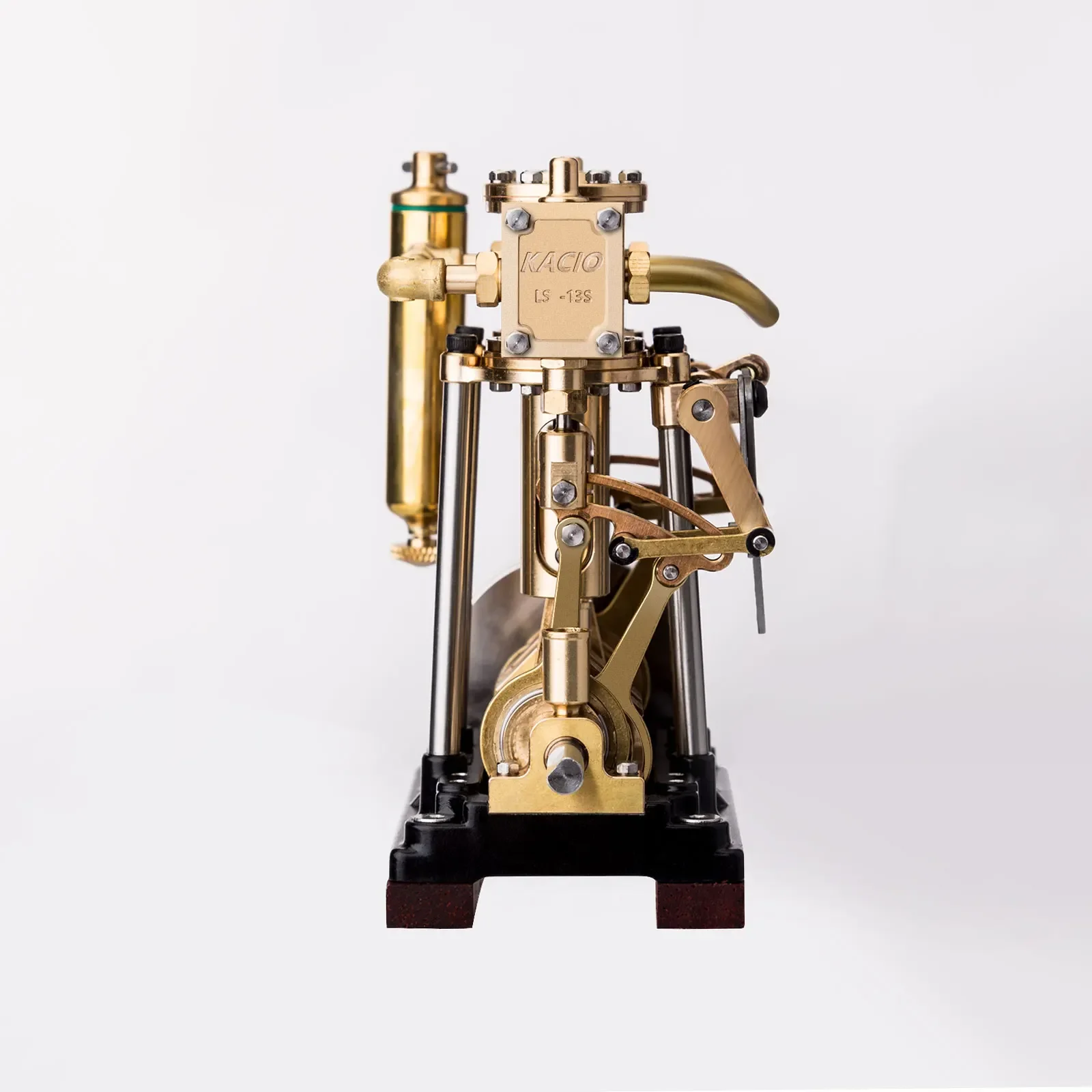 KACIO LS2-13S Vertical Two-Cylinder Reciprocating Steam Engine Model With Oil Cup Forward Reverse For 80-120CM Steam Model Ship