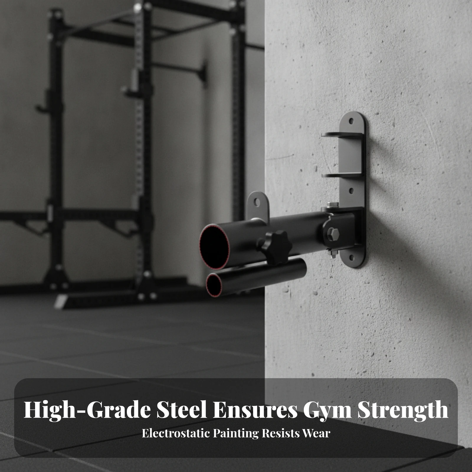 Row Attachment Bracket Compact Wall Mount Barbell Holder Barbell Wall Mount Hanger Easy to Install Hardware Rust-Resistant