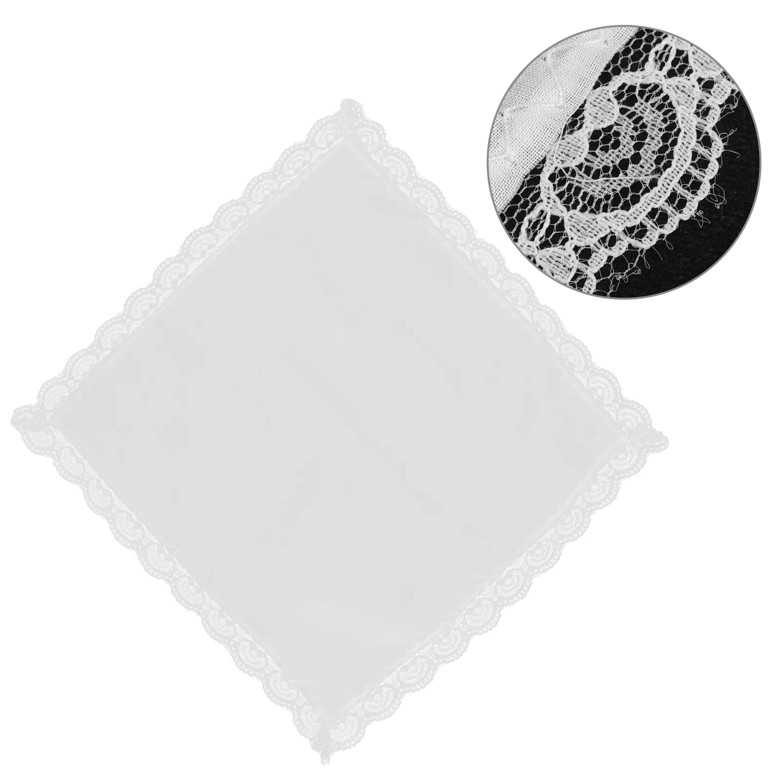 

12pcs Cotton For Women Soft Vintage Style Square Lace Bridal Wedding Sweat Absorbing Ladies Tea Party Favors Multifunctional