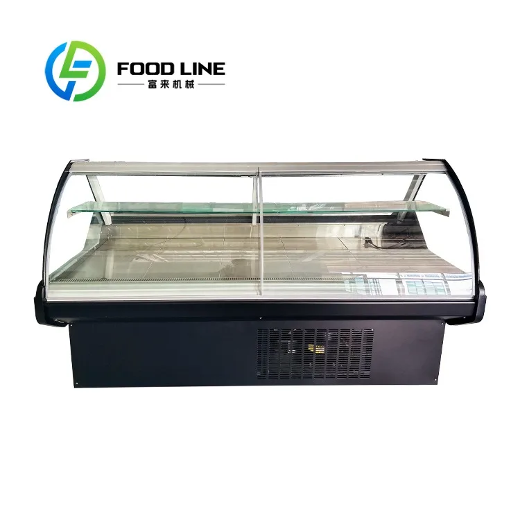 Supermarket Meat Display Chiller Refrigerator Showcase Butcher Shop Meat Display Fridge for Deli case