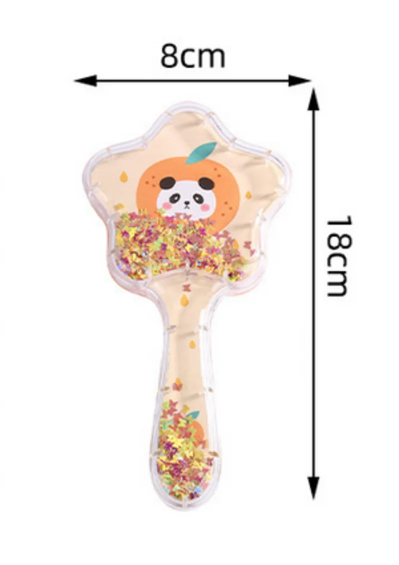 만화 에어 쿠션 마사지 빗, 별 모양 스팽글, 퀵샌드, 매듭 방지 빗, 아기, 아이, 곱슬 머리용, 신제품