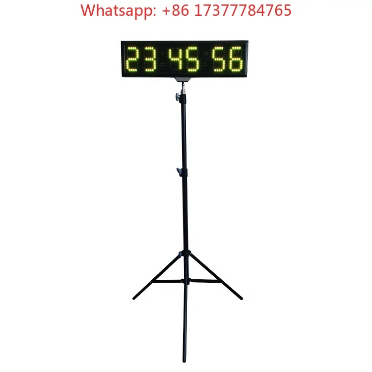 Sports Marathon Running Race Timer Customizable Single Sided Giant LED Clock