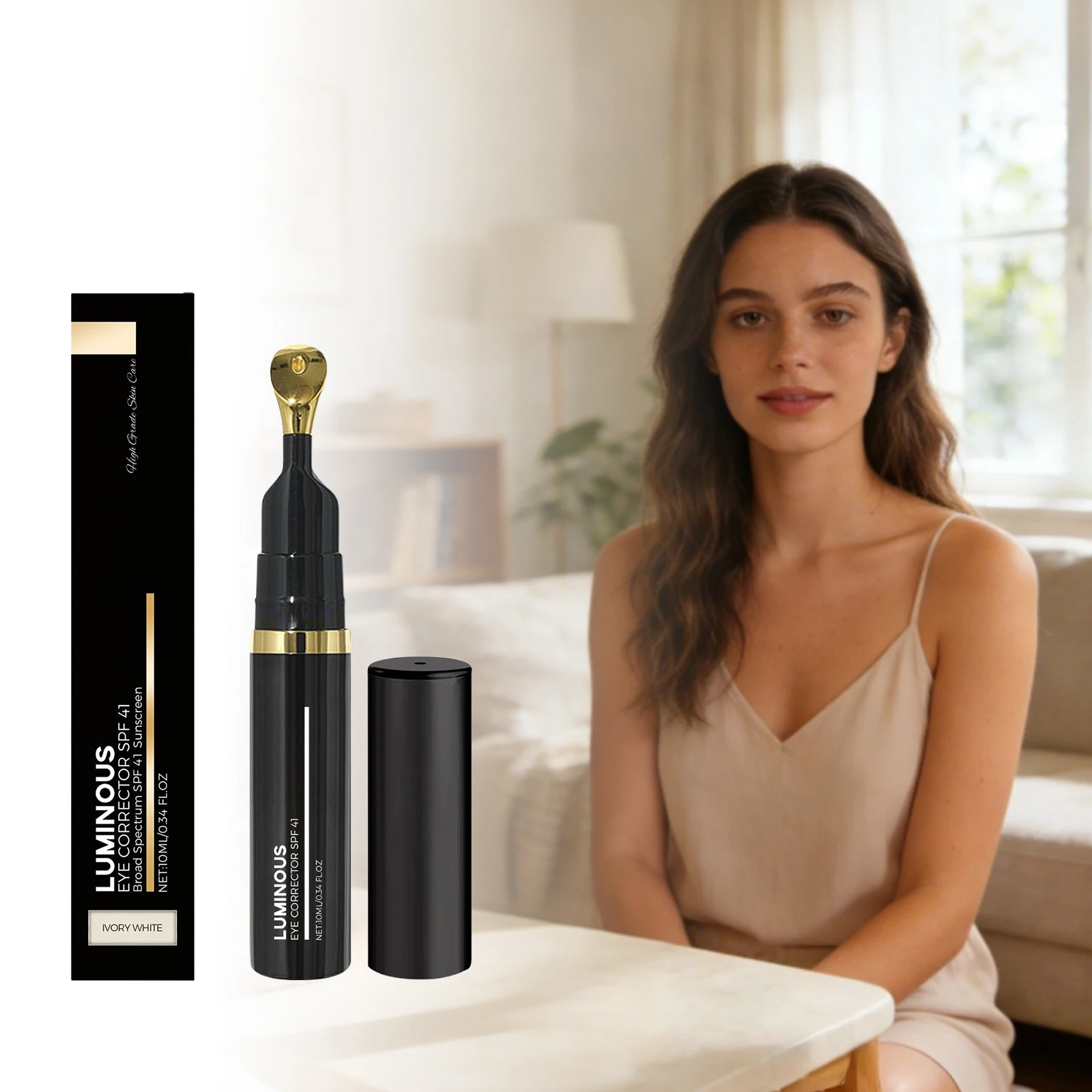 

Tremella Black Eye Concealer Natural Coloring Cover Fine Line Smooth Skin Deep Hydrating Quick Conceal Dark Circle Eye Concealer