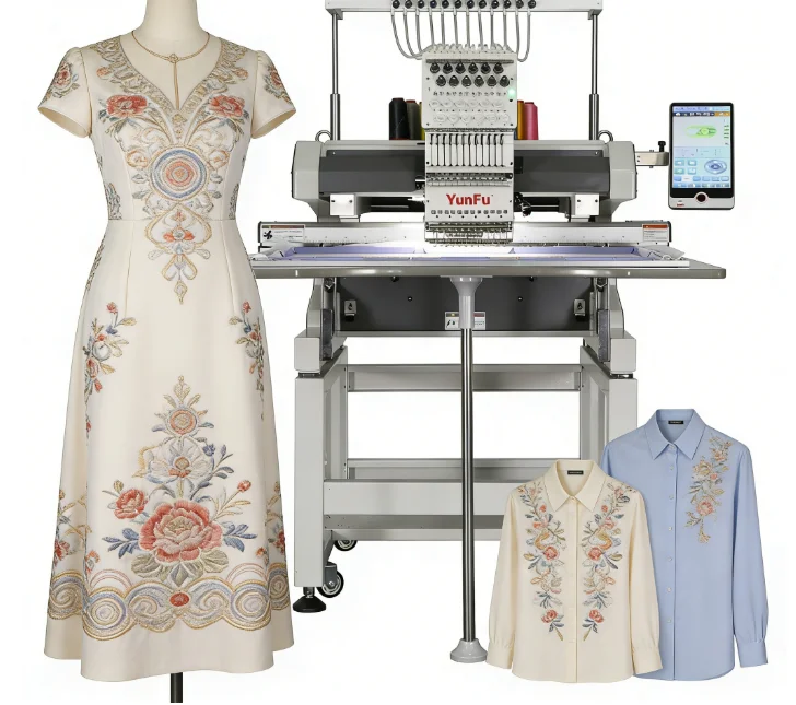 High Speed Computerized Embroidery Machine BL-1201E Oversized Embroidery Bed for Fabric Custom