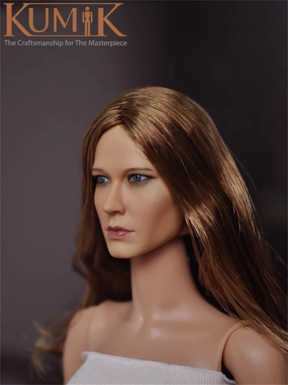 1/6 KUMIK KM15-9 Weibliche Schönheit Mädchen Kopf Sculpt Carving mit Lange Haare Spielzeug Modell Für 12 "TBL PH Action figur Sammeln DIY