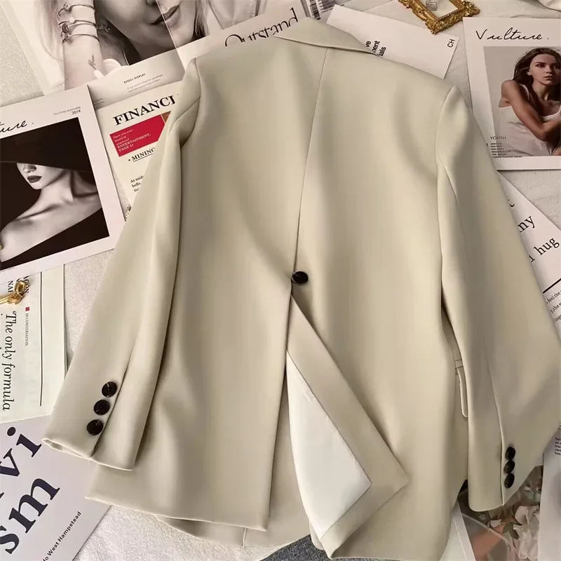 Women's Version of the Spring Autumn Office Blazer Long Sleeve Loose Casual Temperament Outerwear Female Fashion Business Tops