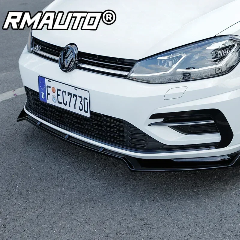 For VW Golf 7 MK7 MK7.5 GTI 2014-2020 Car Front Bumper Splitter Lip Diffuser Spoiler Protector Deflector Car Accessory Body Kit view 2