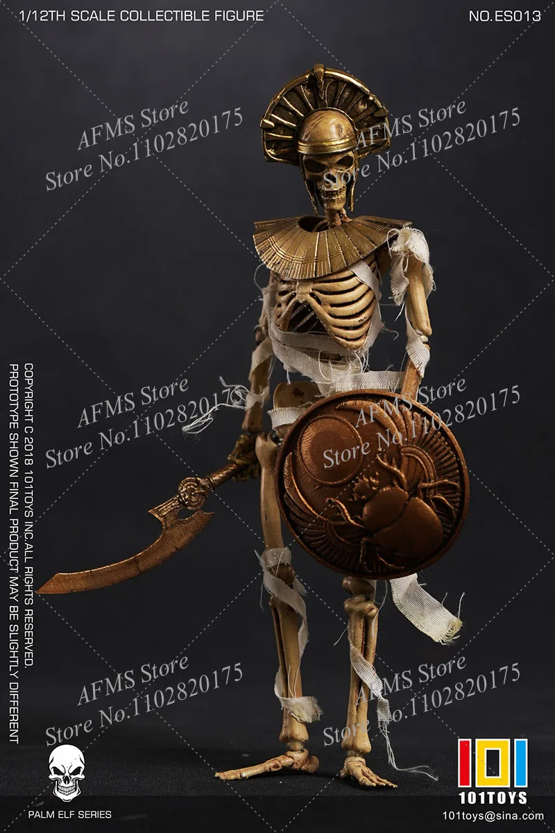 101TOYS ES013-015 1/12 Scale Collectible Figue Palm Elf Series Egyptian Mummy Skeleton 6Inch Action Figure Model Toys Dolls
