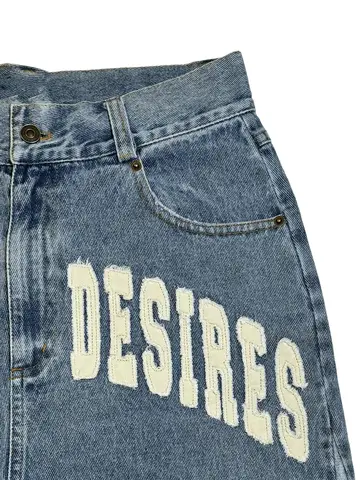 Herrshorts med fempunktsmönster och lös passform i streetstyle, moderna retro-jeanshorts med bokstäver 10 best sales kromhjärtade jeans - №1