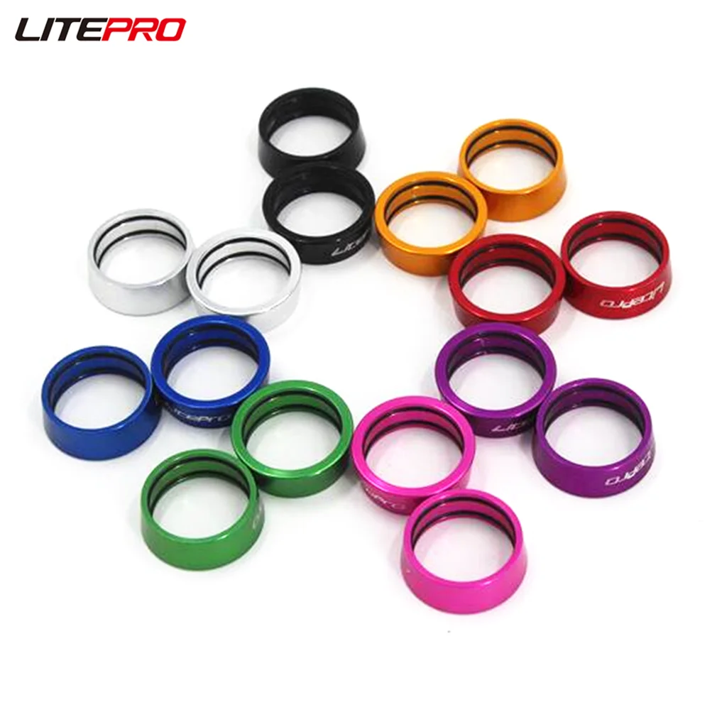 Litepro MTB Bicycle 25.4MM Handlebar Spacing-rings Folding Bike Straight Handle Bar Fixed Cover Stop Collar Space Ring