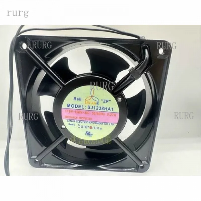

L 1 PCS for SAN JUN Fan SJ1238HA1 fan 110V-120V 0.27A 12038 12cm 2 wire Aluminum fram