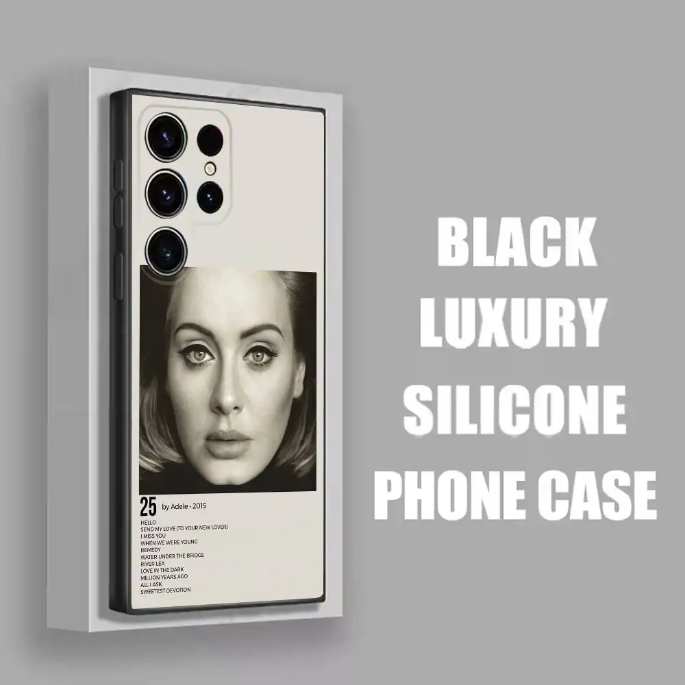 A-Adele 25 21 19 30 1988 حافظة هاتف لهاتف سامسونج S21,S30,S25,S22,S23,S24,S20,Plus,Fe,Ultra,Lite,5G غطاء أسود #5