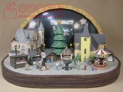 Town Scene Buildings Architecture Series 3D Paper Model DIY Handmade Toy