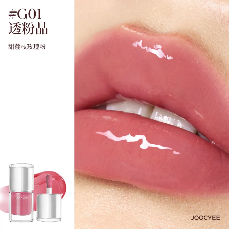 JOOCYEE Limited 「AURA」Collezione Tintura per labbra a specchio cristallina Fard e evidenziatore con acqua a lunga durata Mantiene la lucentezza