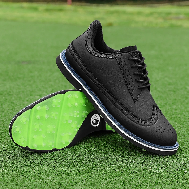 Golf Shoes Men New Professional Golf Footwears Breathable Golfers Anti Slip Outdoor Walking Sneakers Blue Color Lightweight