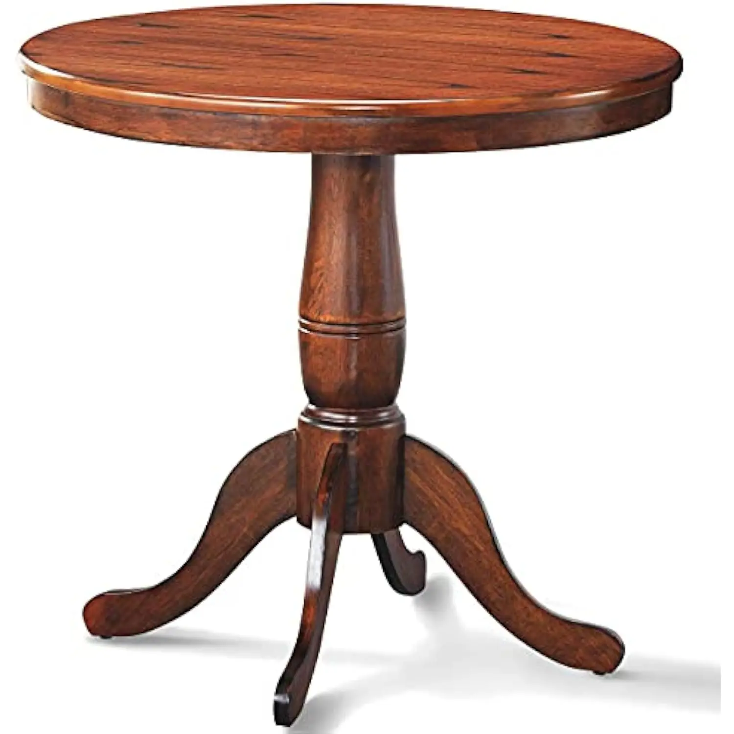 

Round Dining Table for 2-4 People, 32 D X 30 H Wooden Kitchen Table with Spacious Table Top, Pedestal Base, End Table Leisure