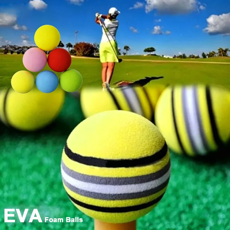 Golf Balls EVA Foam Soft Sponge Balls for Golf/Tennis Training Solid Color Outdoor Golf Practice Balls Pet Toy Balls Gift Decor