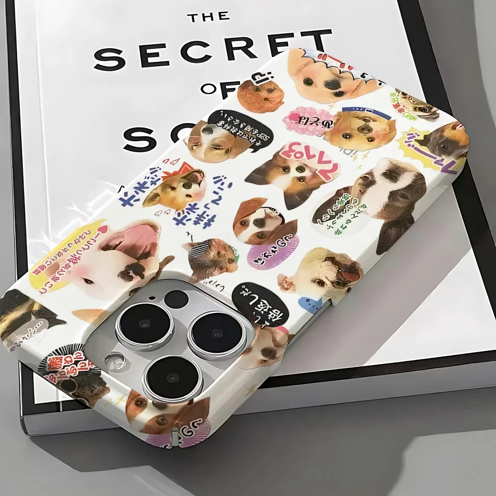 Cute cartoon animals Phone Case for iPhone 16 15 14 13 12 11 Pro Max XS XR XSMax 6 7 8 Plus Glossy HD Hard PC Cover