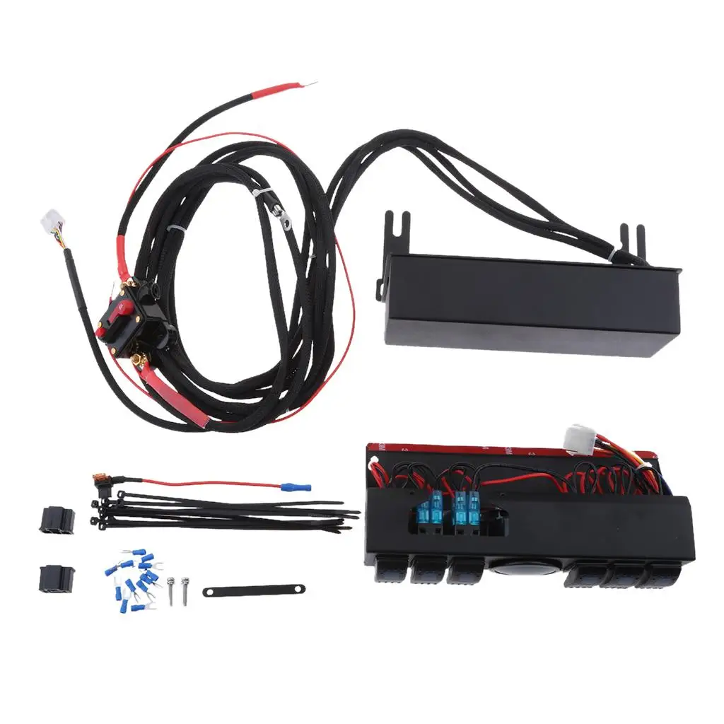 6-Wippschalter mit Voltmeter-Panel-Kit für JKU 2009–2017