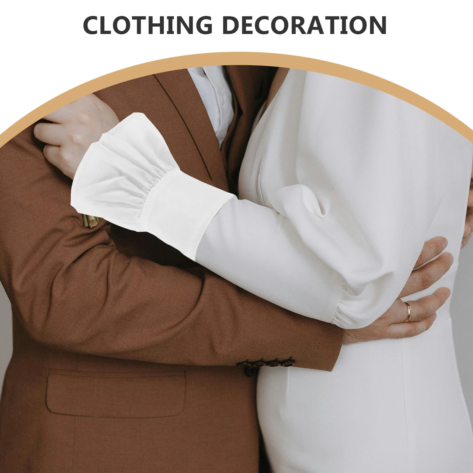 1Pair Lace Detachable Wrist Cuffs Ruffle Sleeve Fake Sleeves Elegant Wedding Dress Accessories Women Cuffs Lace Wrist Cuff Decor