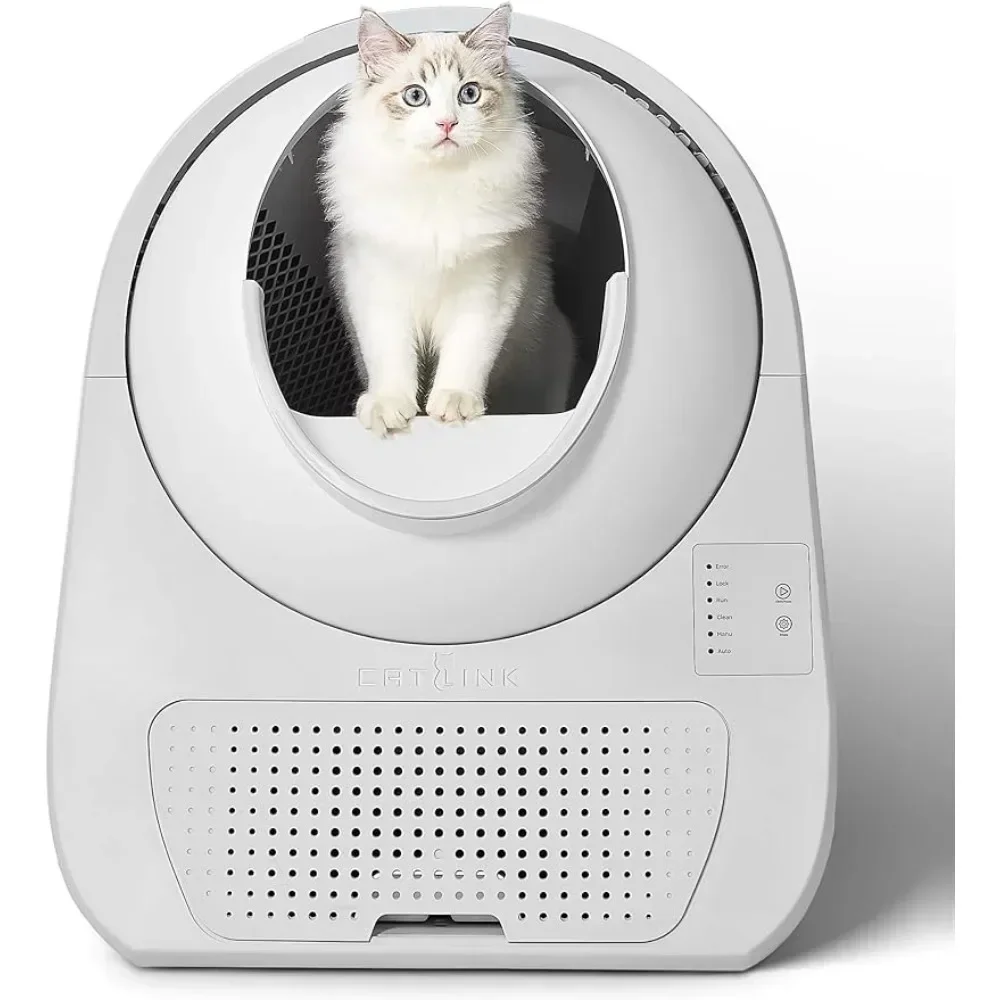 Cleaning Litter Box, Automatic , Double Odor Removal, Robot Litter Box for Cats from 3.5 to 22 pounds