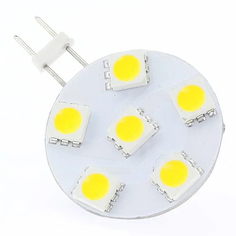 Dimmable SMD 5050 G4 6 LED Light Round Board Bulb 1W 12V 24V White Warm White Decorative lights Indoor light 1PCS/Lot