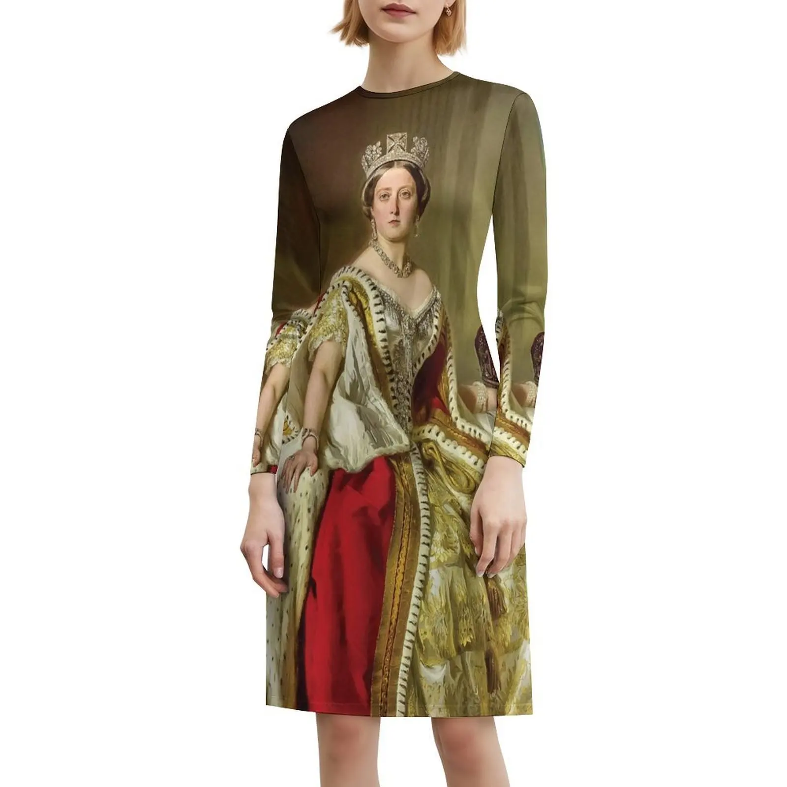 فستان كوين بوهيمي بدون أكمام للنساء مطبوع عليه فساتين حفلات الشاطئ الملكة المملكة المتحدة بريطانيا العظمى وفستان سهرة للنساء #6