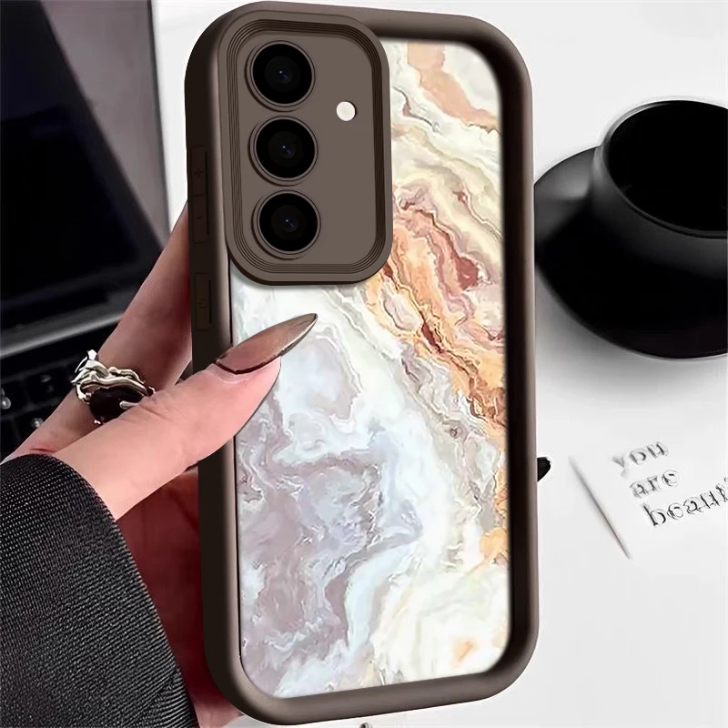 Marmor Soft Case für Samsung Galaxy S24 FE S25 S24 S23 S22 Ultra Plus S21 A14 A15 A55 A56 A34 A54 A35 A53 A26 A36 Silikon Abdeckung