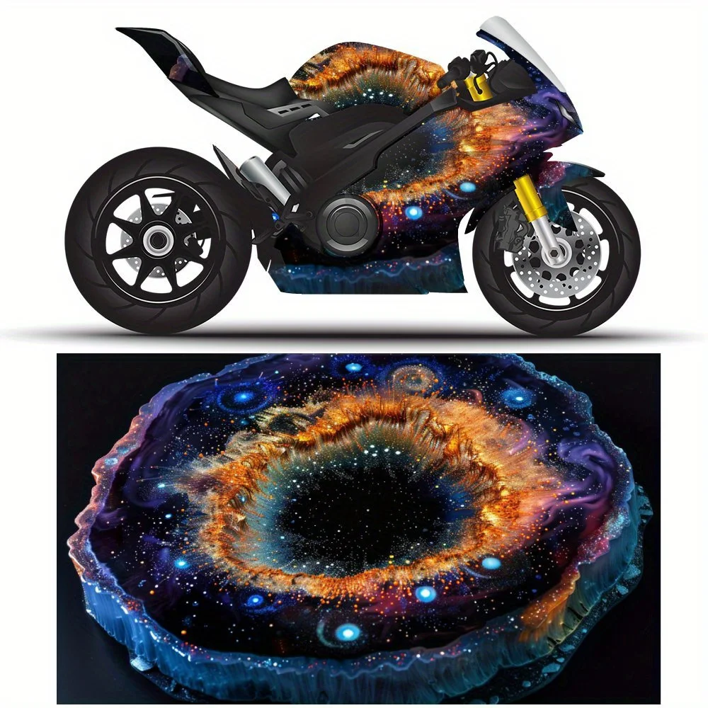 

Загадочные галактические плазменные вихревые мотоциклетные виниловые обертывания, водонепроницаемые самоклеящиеся виниловые обертывания для мотоциклов, защита поверхности, P