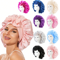 Satin Bonnet Silk Bonnet Adjustable Bonne For Sleeping Hair Bonnet With Tie Band Bonnets For Women Men