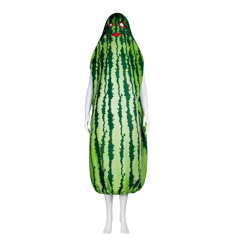 Food Role Watermelon Cosplay Fruit Sponge Top Costume for Adult Man Woman Halloween Carnival Party