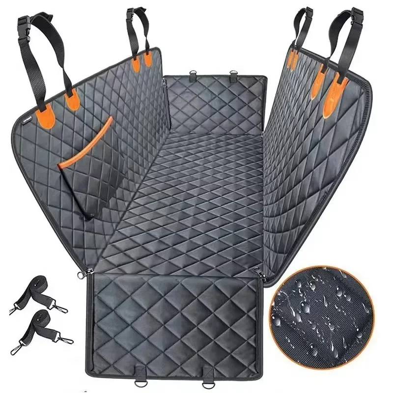 Breathable Oxford Pet Strap Waterproof Foldable Dog Car Seat Cover and Cat and Dog Solid Pattern Luggage Pad