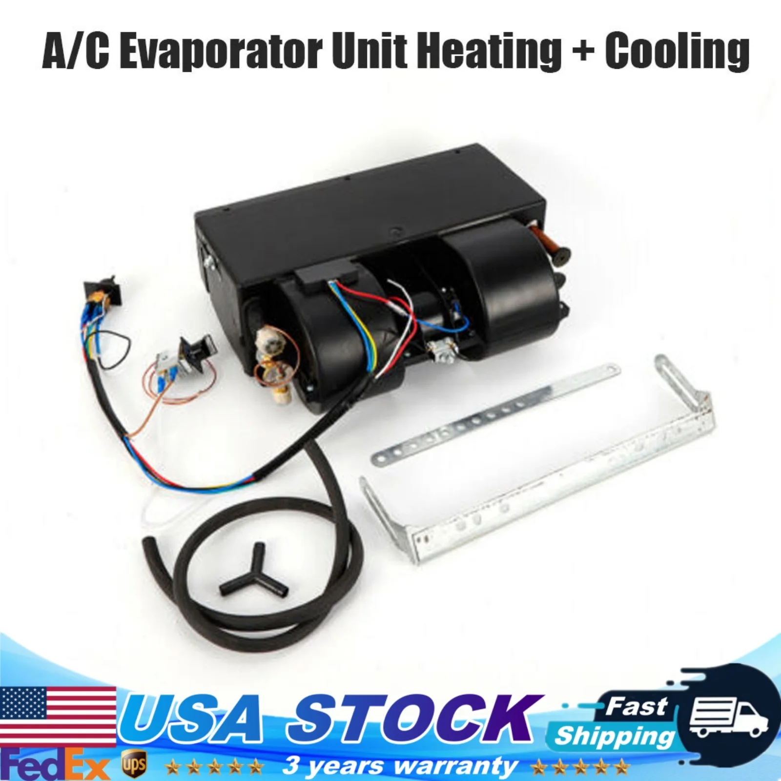 

Universal Under Dash AC Evaporator Underdash A/C Air Conditioner Heater Unit Heat & Cool 404-000 4 port 12V HVAC Unit